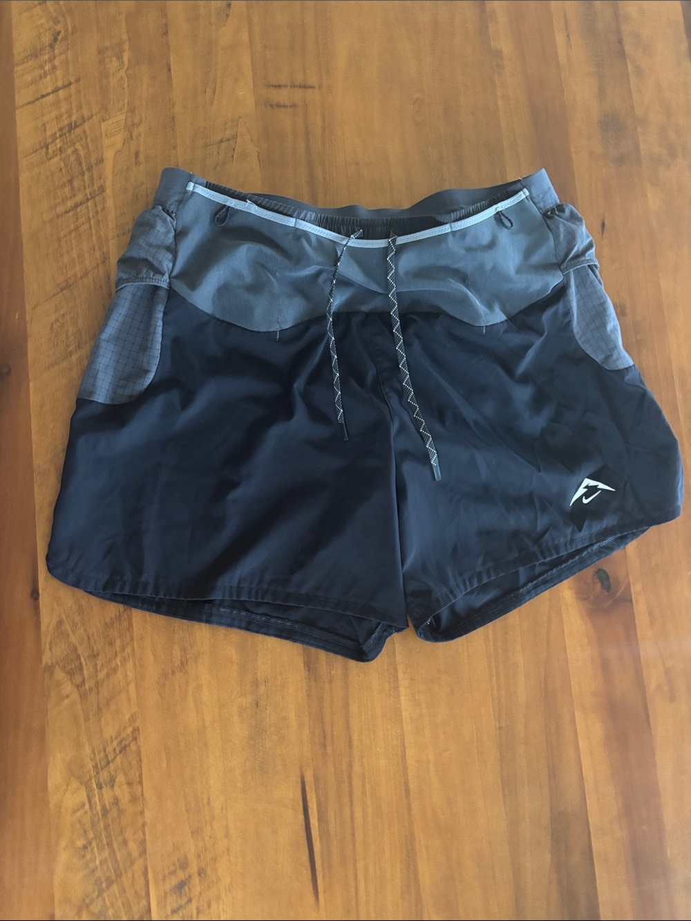 Nike Trail Second Sunrise Dri-Fit ADV Brief-Lined Running Shorts Black and Gray